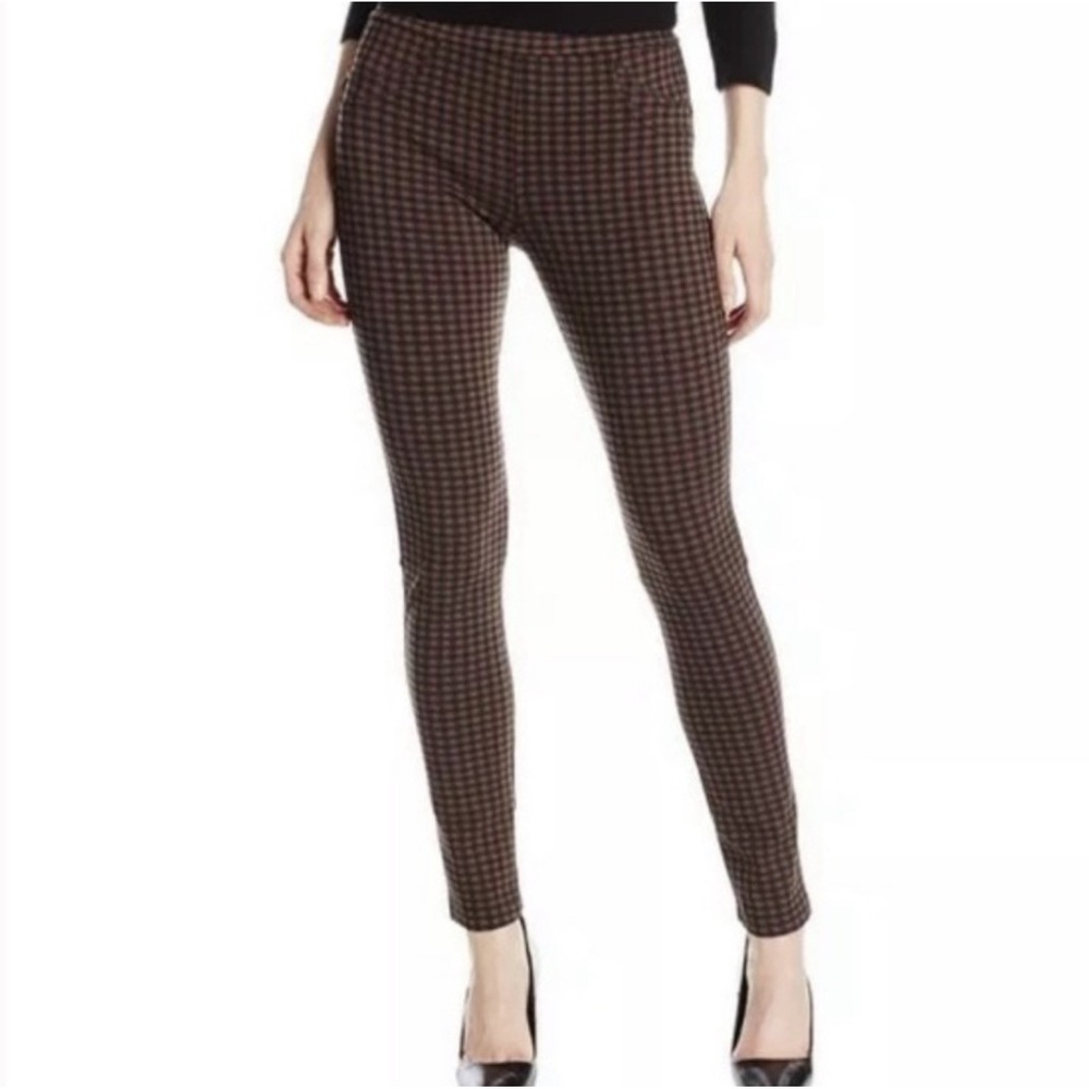 Sanctuary Brown Black Checkered Plaid Pull-On Leggings Size 4